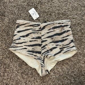 Windsor Cream and Black Micro Shorts